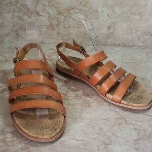Kork Ease Women's Tan Strapy Sandals Size 8